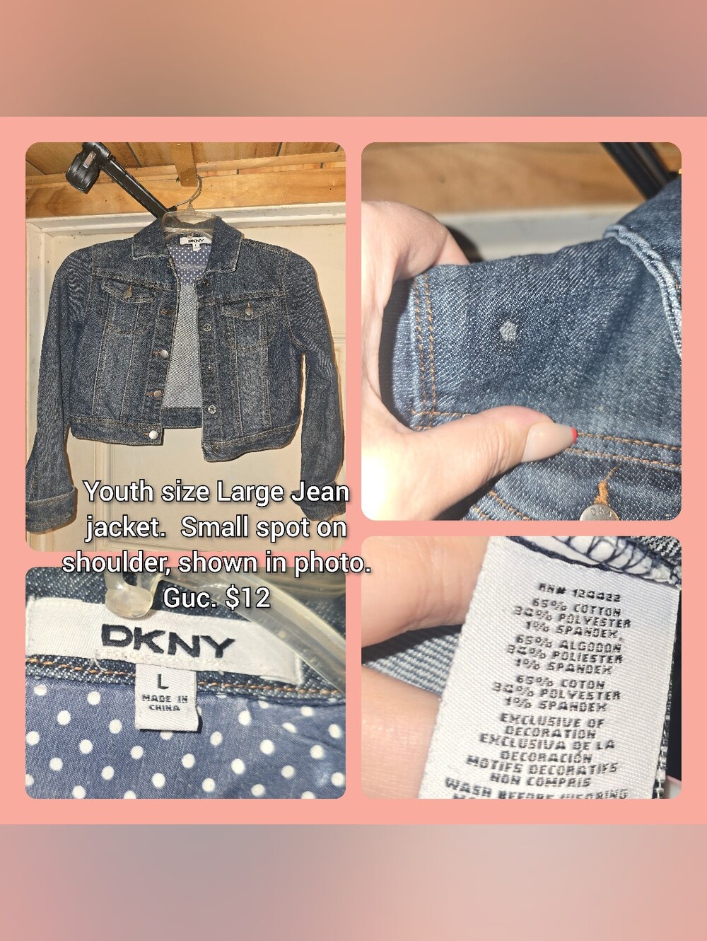 DKNY Youth Denim Jacket - Blue